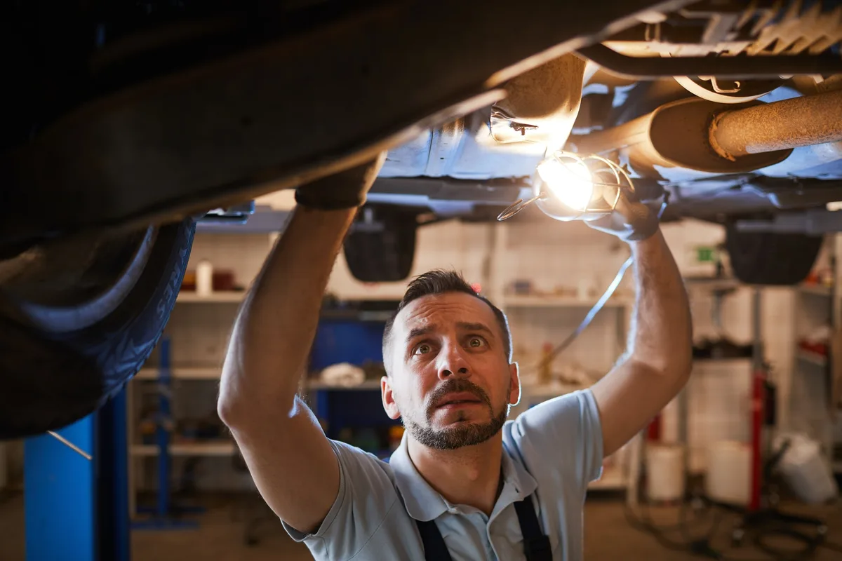 Car service in the garage